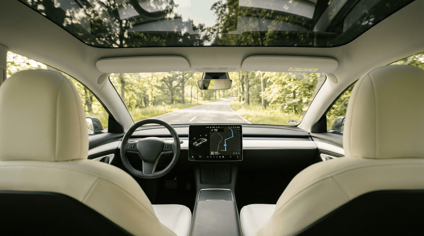 Innenraum eines elektrischen Premium-Fahrzeugs